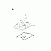 Схема узла: Клапанная крышка для Kawasaki BR250 Z250SL ABS