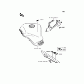 Схема вузла: Інформаційні наклейки для Kawasaki ZX1000 Ninja 1000 ABS