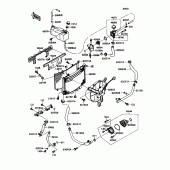 Схема узла: Радиатор (1/2) для Kawasaki ZX1100 Ninja ZX-11