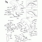 Схема вузла: Fenders(1/2) для Kawasaki VN800 Vulcan 800 Drifter