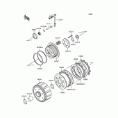 Схема вузла: Зчеплення для Kawasaki KL250 KL250 Super Sherpa