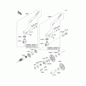Схема вузла: Kickstarter mechanism для Kawasaki KX250/ KX252 KX250F