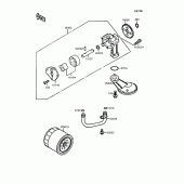Схема вузла: Масляний насос & Масляний фільтр для Kawasaki EN400 Vulcan 400