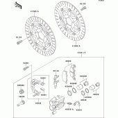 Схема вузла: Front brake(zr550-b4/b5/b6) для Kawasaki ZR550 Zephyr