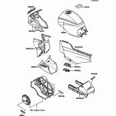 Схема узла: Decal(ebony/gray) для Kawasaki ZX900 GPZ900R