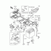 Схема вузла: Електроустаткування для Kawasaki ZR400 ZRX