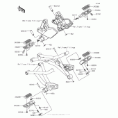 Схема вузла: Підніжки для Kawasaki KLZ1000 Versys 1000 LT