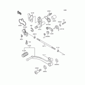 Схема вузла: Перемикач передач для Kawasaki KLE400