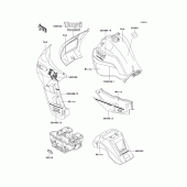 Схема вузла: Decal(white/red)(kl650-b2) для Kawasaki KL650 KL650 Tengal