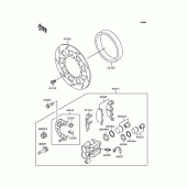 Схема узла: Передний тормоз для Kawasaki KLE250 Anhelo