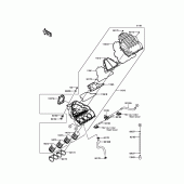 Схема вузла: Повітряний фільтр Kawasaki ZX1000 Z1000SX