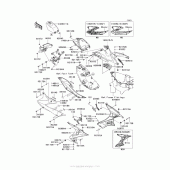 Схема узла: Облицовочные элементы для Kawasaki AX125 Fury 125R