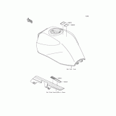 Схема вузла: Інформаційні наклейки для Kawasaki ZR1200 ZRX1200 DAEG