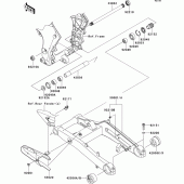 Схема вузла: Задній важіль (маятник) для Kawasaki ZR1000 Z1000 ABS