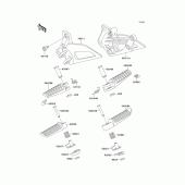 Схема узла: Подножки для Kawasaki EX250 ZZR250