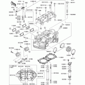 Схема вузла: Cylinder head(1/2) для Kawasaki EJ800 W800