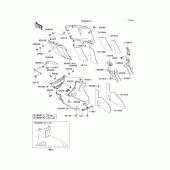 Схема вузла: Cowling lowers(1/2)(e12/e13) для Kawasaki ZX600 ZZ-R600
