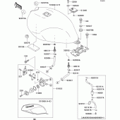 Схема узла: Топливный бак(1/2)(er500-a1) для Kawasaki ER500 ER-5