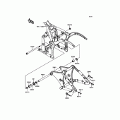 Схема узла: Задний рычаг (Маятник) для Kawasaki VN900 Vulcan 900 Classic