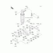 Схема вузла: Задня підвіска для Kawasaki ZX900 Ninja ZX-9R