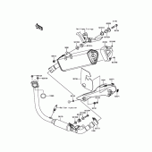 Схема вузла: Вихлопна система для Kawasaki BX250 NINJA 250SL