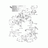 Схема узла: Задние боковые обтекатели & Защита цепи для Kawasaki VN900 Vulcan 900 Custom