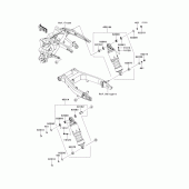 Схема узла: Подвеска/задний амортизатор для Kawasaki VN1700 Vulcan 1700 Classic