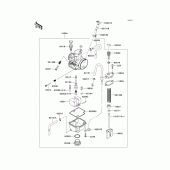 Схема узла: Карбюратор(1/2) для Kawasaki KX85 KX85