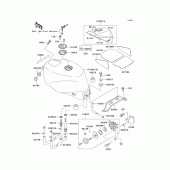 Схема узла: Топливный бак(1/2)(zx750-m1) для Kawasaki ZX750 Ninja ZX-7R