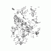 Схема узла: Крепление двигателя для Kawasaki BX250 NINJA 250SL