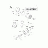 Схема вузла: Масляний насос & Масляний фільтр для Kawasaki EJ650 W650