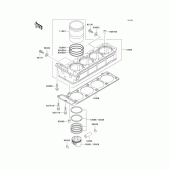 Схема вузла: Циліндр & Поршень для Kawasaki ZG1000 Concours