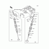 Схема узла: Рокер & Клапан для Kawasaki BJ250 250TR