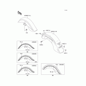 Схема вузла: Fenders(1/2) для Kawasaki VN1500 Vulcan 1500 Nomad Fi