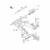 Схема вузла: Задній важіль (Маятник) для Kawasaki ZR1100 Zephyr 1100RS
