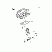 Схема узла: Цилиндр/Поршень для Kawasaki KLX125 KLX125