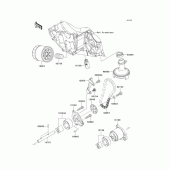 Схема узла: Масляный насос & Масляный фильтр для Kawasaki EX400 Ninja 400R ABS
