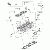 Схема вузла: Головка циліндра Kawasaki ZX636 Ninja ZX-6R ABS KRT Edition