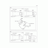 Схема вузла: Інформаційні наклейки для Kawasaki KX250/KX252 KX250