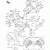 Схема вузла: Cowling lowers(1/2) для Kawasaki ZX900 Ninja ZX-9R