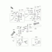 Схема вузла: Кермо & Пульт управління рульовим для Kawasaki EX500 GPZ500