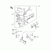 Схема вузла: Передній гальмівний циліндр для Kawasaki VN250 Eliminator 250V