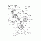 Схема вузла: Головка циліндра для Kawasaki VN1600 Vulcan 1600 Classic