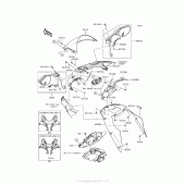 Схема узла: Облицовочные элементы для Kawasaki ZX1000 Ninja ZX-10R