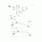 Схема узла: Переключатель передач для Kawasaki KL650 KLR650