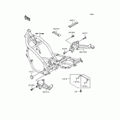 Схема узла: Крепление двигателя для Kawasaki ZR250 Balius-II