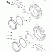 Схема узла: Шины для Kawasaki VN1500 VN1500 Classic