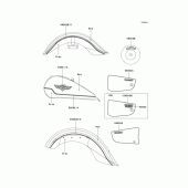 Схема вузла: Decals(red/gray)(vn1500-e6) для Kawasaki VN1500 Vulcan 1500 Classic