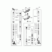 Схема вузла: Вилка передньої осі для Kawasaki ZR1000 Z1000