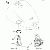 Схема узла: Топливный насос для Kawasaki VN1700 VN1700 Voyager ABS